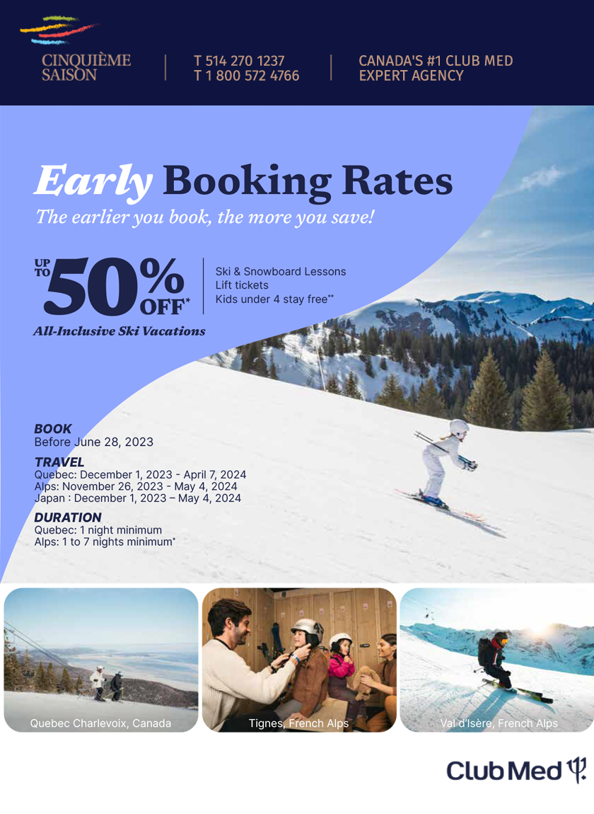 Club Med Early booking rates