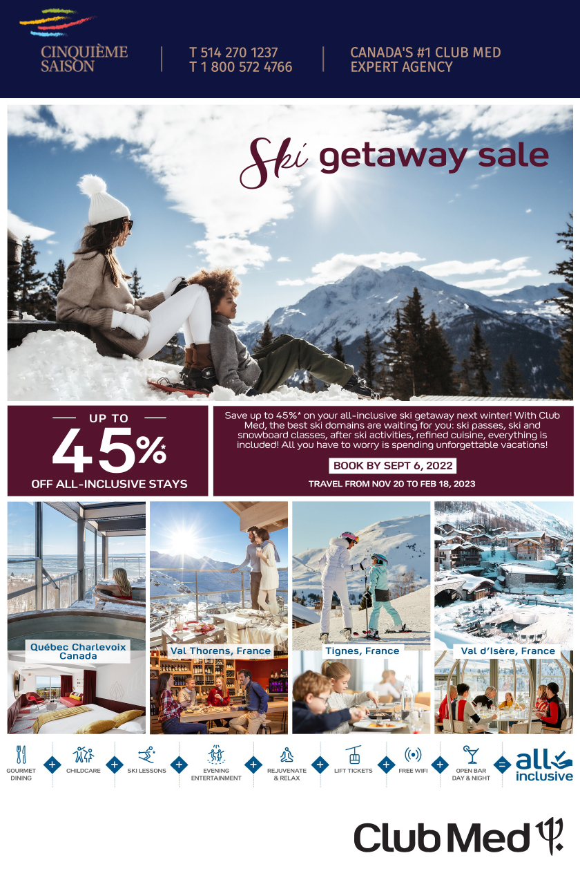 Club Med Ski getaway sale