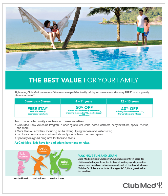 Best value for Family Vacations