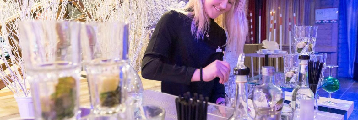 Club Med Arcs Extrême France Alps - A bartender prepping a drink 