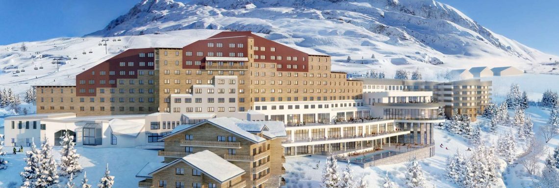 Club Med Alpes d'Huez in France - Picture of the complex took in an angle 