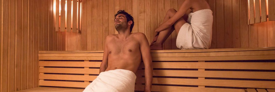Club Med Saint-Morizt Roi Soleil, Switzerland - People enjoying a sauna 