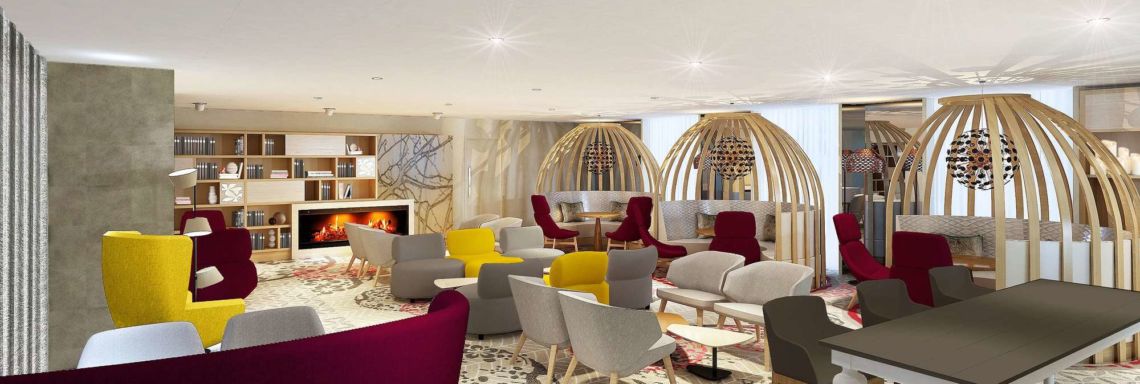 Interior view of the Club Med common lounge