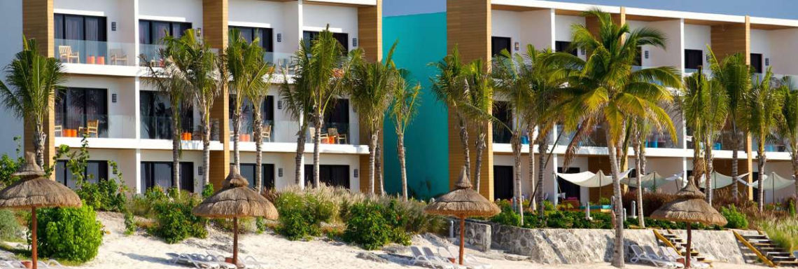 Club Med Cancun Yucatan, Mexico - Exterior view of renovated and modern buildings